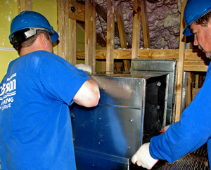 Commercial HVAC installation