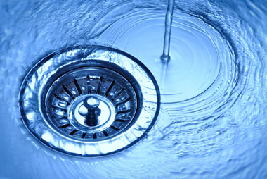 Water going down the drain